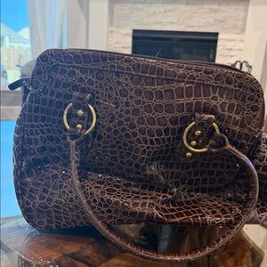 Joan Rivers Classics Collection crocodile-embossed handbag.